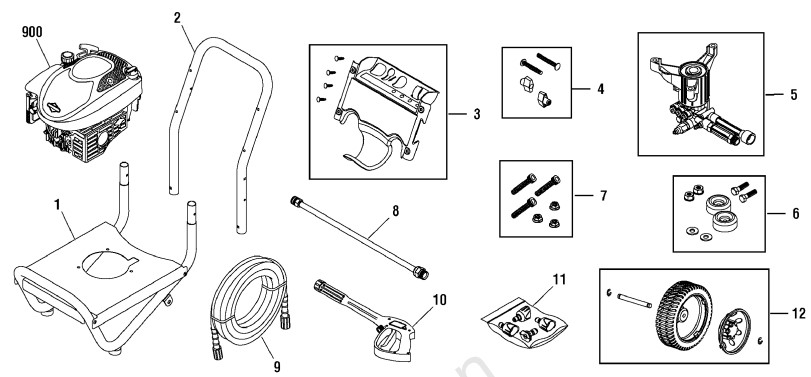 Briggs & Stratton pressure washer model 020273-2 replacement parts, pump breakdown, repair kits, owners manual and upgrade pump.